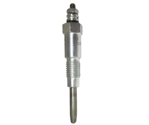 Mahindra 006059036K01 006054308K01 B glow plug for 1100 Series 1120, 1123 and 1126 HST sub‑compact tractors with MHI engines, slender threaded heating element that screws into the cylinder head to aid cold starting.