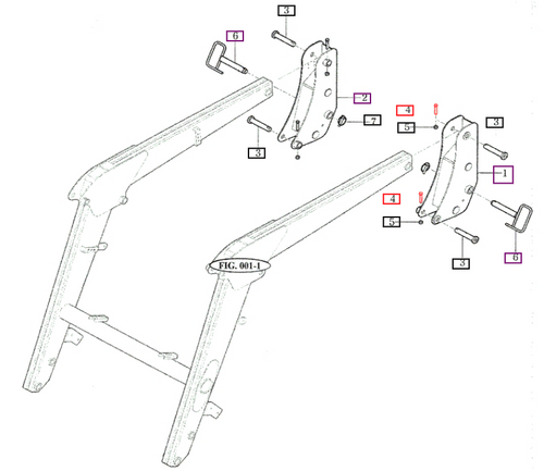 Mahindra hex bolt M10x55 V2014610055 shown as a high-strength M10 x 55 mm hex-head bolt used at the loader boom pivot points and post mounting locations to clamp loader arms, posts and brackets together on Mahindra compact and utility tractor front-end loaders.
