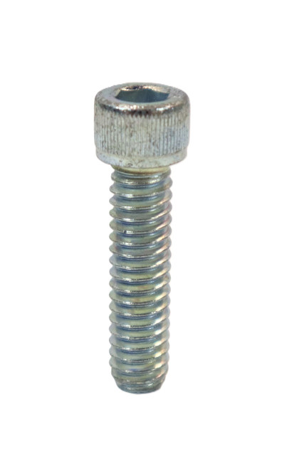 Mahindra cap screw KMW05632005 shown as a small hex-head cap screw used to fasten the single lever/joystick and related control linkage components in KMW loader single-handle control kits on various Mahindra ML-series front loaders.