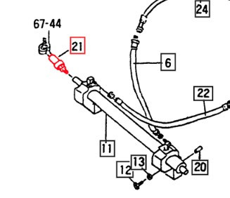 Mahindra ball joint rod (for power steering) 15264074302 is a steering linkage ball joint used in the steering assembly on 10 Series 3510 4WD gear tractors with old sheet metal, with two joints fitted per tractor. The same power steering ball joint rod is also specified for 10 Series 4110 old sheet metal tractors (serial range 411S–411U), where it forms part of the power steering linkage between the steering cylinder and steering arms.