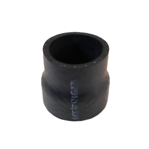 Mahindra intercooler reducer hose 12291045330 shown as a short conical blue silicone hose that transitions from 50.8 mm to 60 mm internal diameter for connecting different‑size charge‑air pipes on Mahindra 2555, 2565, 2600 Series and 9000 Series turbo tractors.