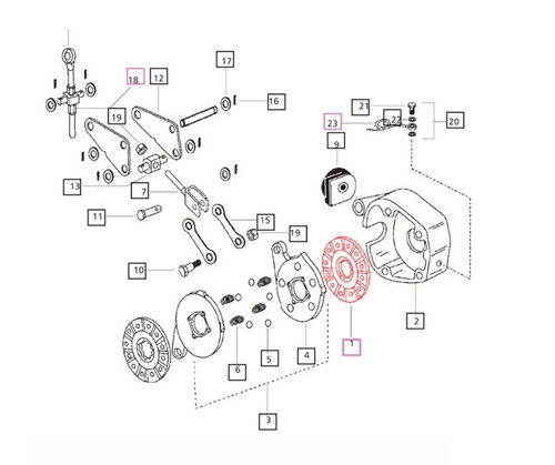 Mahindra Brake Liner with Rivets 006513005D1 (Replaces 006501228C91 and 000032366B12) 00/25/30/35/45/55 Series 4500/5500/6000/6500/5525/6025/6525/4530/4565/5545/3540