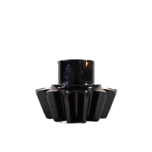 Mahindra straight bevel gear pinion final reduction E006507338D1 is a 15-tooth bevel pinion used in the outer final reduction of the compact front axle on 35 Series 3535, 4035 and 4535 gear, HST and PST tractors, installed in both RH and LH front axle part 1 groups. It also serves as the final reduction pinion on 25 Series 4025 4WD T4; 35 Series 5035 gear, HST and PST; 3500 Series 3540 and 3550 PST/HST and cabin variants; 3600 Series 3640 and 3650 HST/PST and cabin T4; and 4500 Series 4540 and 4550 4WD T4 front axles, where it meshes with the mating bevel gear to drive the front wheels.