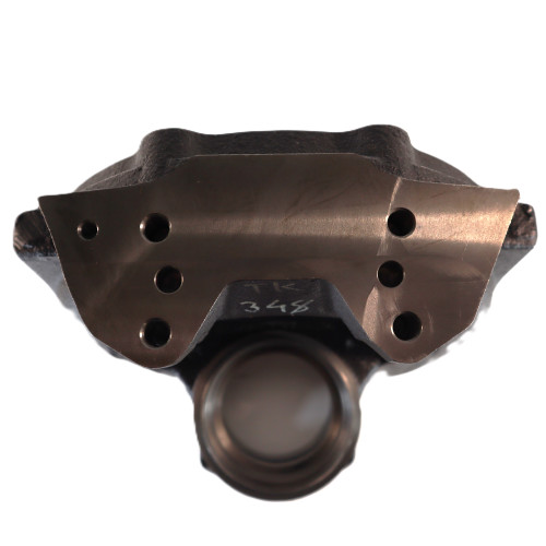 Mahindra swivel housing LH single bolt E006504563D2 is the left-hand compact front axle swivel housing used in the front axle LH part 1 group on 3500 Series 3540 PST T4 and 3540 HST T4 tractors, supporting the steering knuckle and wheel hub. The same LH swivel housing is specified for 3500 Series 3550 PST T4, 4500 Series 4540 and 4550 4WD T4 and 3600 Series 3640 and 3650 HST/PST T4 tractors, providing the main cast housing on the left side of the compact 4WD front axle.