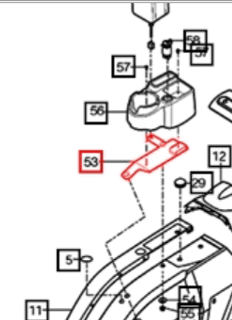 MOUNTING BRACKET, (CUP HOLDER) 2638 & 2645 (OPEN STATION) (11336640100MR)