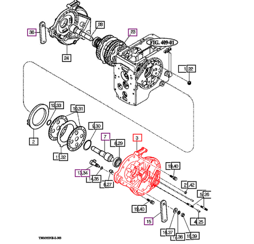 Mahindra left‑hand brake case assembly 14723200012M for rear axle LH brake housing on 10 Series 2310 HST, 2810 HST 4WD, 3510 HST and 4010 HST tractors – Bill's Tractor Parts
