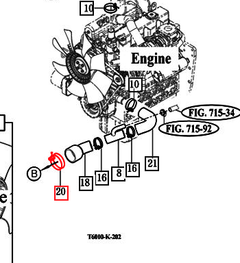 Mahindra 80 mm EMBO radiator band clamp 14885050150 / 18027090800 for 6010 HST Cabin and 6110 Gear Cabin tractors, used to tighten and secure the upper radiator hose to the radiator neck.