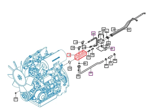 Genuine Mahindra 8 x 5 cc hydraulic gear-pump assembly 11515182200 for eMax L22 Gear, eMax L22 HST, and eMax L25 HST tractor hydraulic subsystems