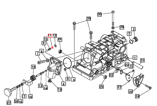 Mahindra hydraulic lift washer 19822413000 small flat spacer washer used with check ball and spring in hydraulic lift valve on 1815 2015 2615 2816 2216 and Max Series tractors.