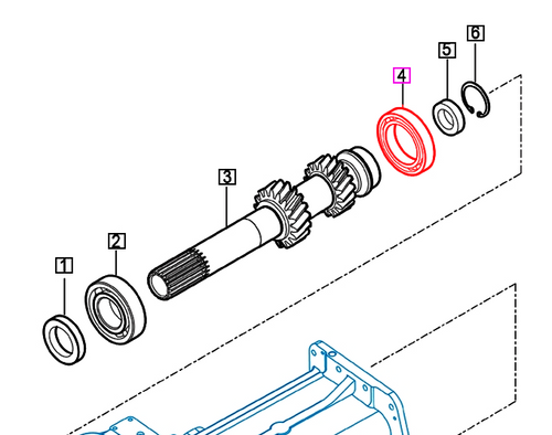 Mahindra ball bearing 6908 V6001106908 for transmission input gear and front gear case on 2500, 2600, 10 Series 4010, eMax 22/25 and eMax 20S tractors.