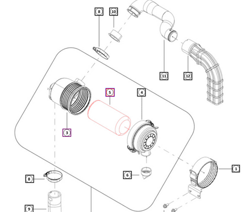 Mahindra primary outer air filter 008022190N01 for 1120, 1123, 1126 sub‑compact and 2123, 2126 compact HST OS and cab tractors