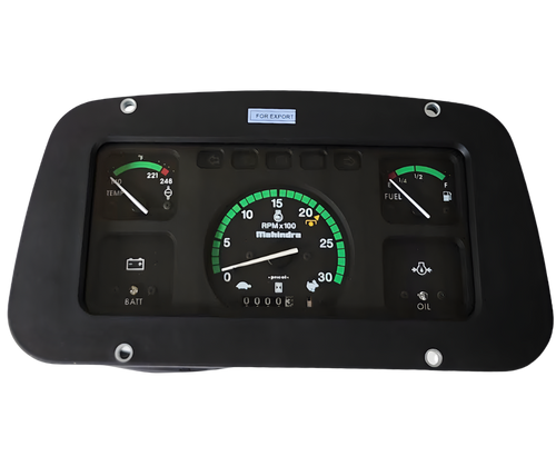 Mahindra Pricol instrument cluster 007700632C91 / E007700632C91 dash gauge panel for 4500, 5500, 6000, 6500 2WD/4WD and 5530, 6030, 6530 4WD T2 tractors