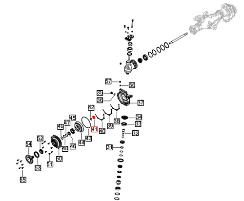 Mahindra M35 x 1.5 front axle hub lock nut 006519562V1 for 5100 Series 5145 and 5155 4WD tractor left and right hub assemblies
