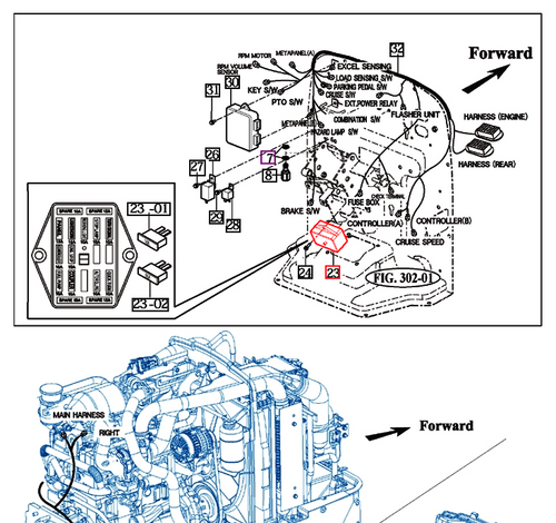 Mahindra 14526642101 fuse case assembly for 2555, 2565, 2655, 2665, 5010, 6010 and 6110 tractor electrical and wiring harness systems.