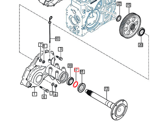 Mahindra 14153070020 collar 55X70X4 for rear axle shaft and bearing positioning in rear axle housing on 10 2500 and 2600 Series tractors.