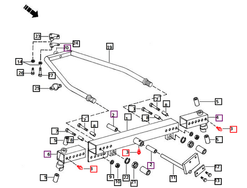 Mahindra nipple grease 1/8 NPT 000109461 lubrication fitting for front axle hubs bell cranks three point linkage differential lock and steering pivots on multiple Mahindra tractor models