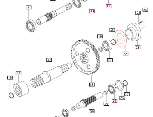 Mahindra gasket end cover 005551709R1 006500264C1 for sealing CRPTO IPTO and SLPTO gear and shaft end covers on 3505 4505 C4005 5005 485 575 4530 5530 6030 6530 5555 5565 5570 tractor