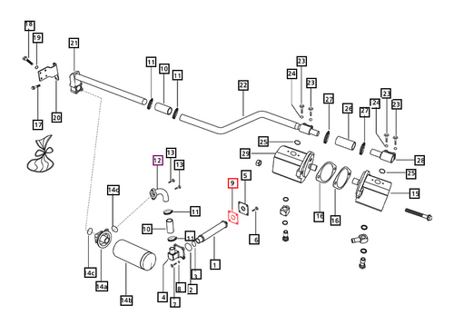Mahindra hydraulic suction strainer end cap gasket 007203091D1 for hydraulic pump system and piping on 3535 4035 4535 5035 3540 3550 3640 3650 tractors