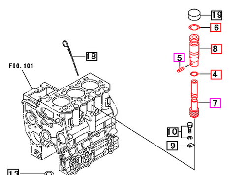 Mahindra MM43059801 tachometer meter driven unit for engine oil system and tacho drive on 15 16 Series Max Max XL 1500 and 1600 Series tractors