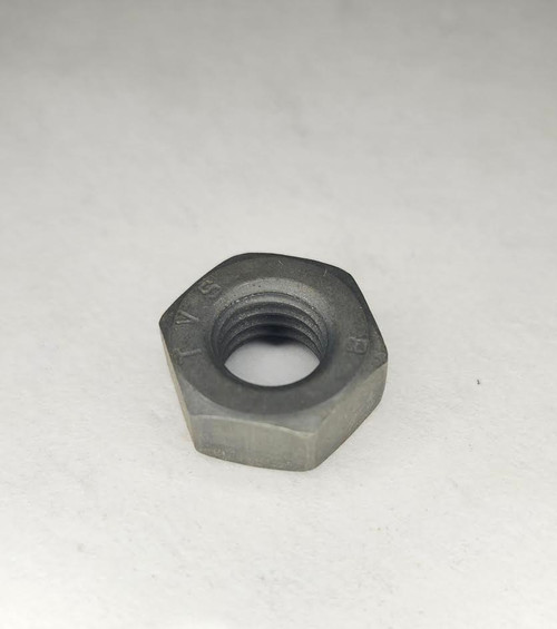 Mahindra M10 x 1.5 nut 000022055RD used on valve housing covers valve trains fuel injection piping hydraulic quadrant and draft linkages and front axle assemblies on multiple Mahindra tractor series.