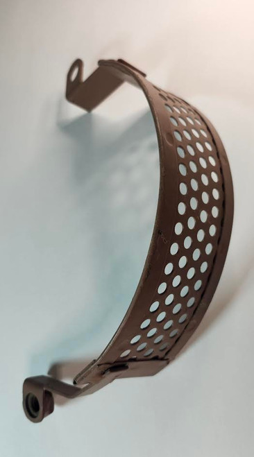 Mahindra alternator guard 005554914R13 shielding the alternator and drive belt on 05 Series 3505 E350 C4005 and C Series C27 C35 tractor electrical systems.