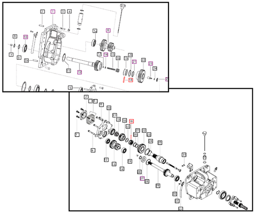 Mahindra PTO spring dowel pin 000016497P04 used to locate and secure gears and hubs in reversible dual and two speed PTO transmissions on 7520 8560 mPower 85 85P 8090 and 8100 tractors.