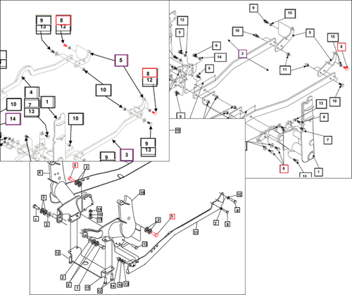 Mahindra loader mounting hex head cap screw KMW05692149 M14-2.0 x 45 used in the mounting brackets and hardware for ML102, ML105 and KMW‑1635 front end loaders.