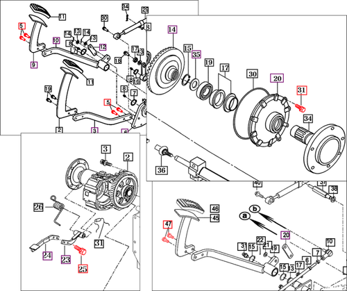 Mahindra M8 x 25 Hex/S bolt V2173608025 used as a common factory fastener for mufflers, fuel tanks, front gear cases, linkages, steering components, seats and hydraulic valves on multiple Mahindra tractor series and models.