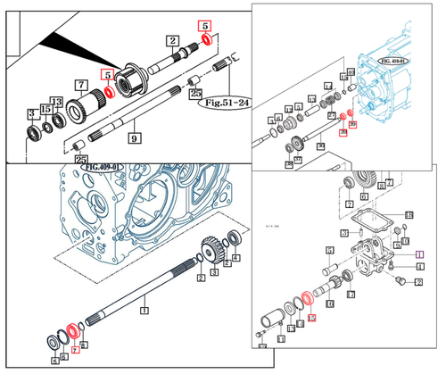 Mahindra transmission, PTO drive shaft and 4WD drive gear ball bearing V6001106005 for 10, 2500, 2600, 9000, eMax, eMax L, eMax 20S and mForce 100/105/105XL tractors, OEM driveline bearing used in PTO clutch, PTO shafts, 4WD drive gears, transfer gear sets and mid PTO gears.