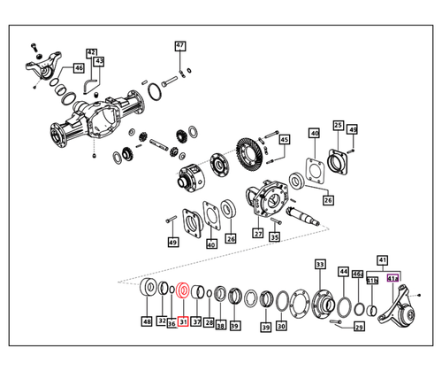 Mahindra front axle central tapered roller bearing 006504606D1 (4T‑32007, 35 x 62 x 18 mm) for 3535, 4035, 4535, 5035, 4025, 3540, 3550, 4540, 4550, 3640 and 3650 4WD tractors, OEM Timken‑style tapered roller bearing for front axle center housing support.