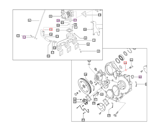 Mahindra M16 sealing washer 006009296F1 (M16.2 x 21.90 x 2 copper seal washer) for tractor engines, used on crankcase front cover and crankcase with oil pan fasteners, exhaust system mounting points, gear shifter mechanisms and select hydraulic line fittings across 2500, 2600, 30, 60, 4500, 5500, 6000, 7000, 8000, mPower and 1100 Series Mahindra models.