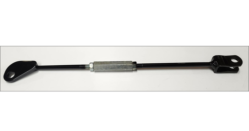 Mahindra clutch pedal rod assembly 12621330001GB 12621330001 for 2540 2545 and 2645 Gear tractors, OEM rod linking the clutch pedal to the clutch release linkage.
