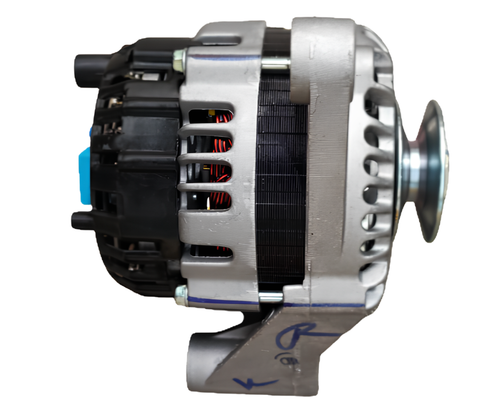 Mahindra alternator 55 pulley 007706196L91 fits 4500 Series 4540 2WD up to serial MBCNY4121, 4540 4WD up to MRCNY8721, 4550 2WD up to PNTY1611, and 4550 4WD up to PNFY5137 Tier 4 tractors, replacing old part 000013086P04 to provide reliable 12V 45–55 amp charging for the engine and electrical system.