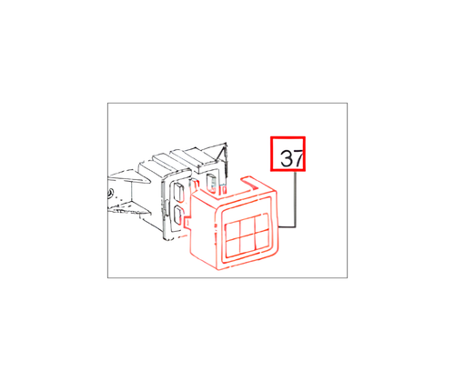 Mahindra fuse box cover 007700443C1 fits Mahindra 30 Series 4530, 5530, 6030, and 6530 4WD Tier 2 tractors and snaps over the fuse block in the alternator, starter motor, and instrument circuit to shield the fuses from dust, moisture, and debris.