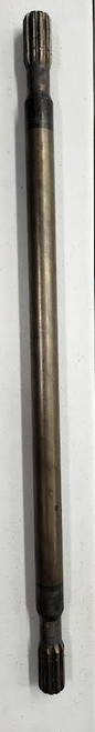Mahindra front drive shaft 13004100011 (replaces 13004100010) fits Mahindra 10 Series 2810 4WD Gear tractors with old sheet metal, and is the front axle drive shaft that transfers power from the transmission to the front differential for four‑wheel drive operation.