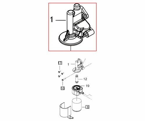 Mahindra header oil filter 006037001V1 for 5100 Series 5145 4WD tractor engine lubrication system.