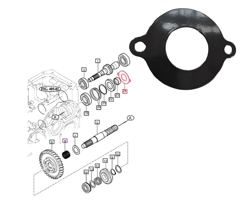Mahindra PTO cover plate 16322730040 16322730040GB T=1.6 for PTO change gear/shaft opening on selected 10 Series 2500 2600 and eMax tractors.