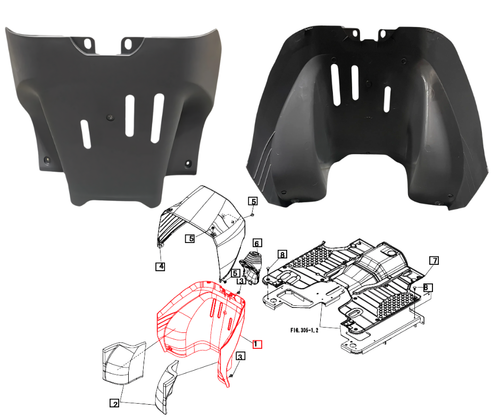 Mahindra rear panel 19487202000 lower dash cover for 1500 and 1600 Series 1533, 1538, 1635 and 1640 HST and cab tractors