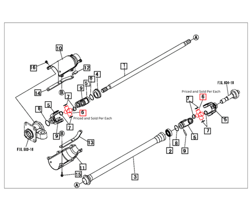 Mahindra U joint journal kit 10070552200 for front drive and PTO shafts on 15, 1500, 16, 1600 and Max Series tractors including 2015, 2615, 3015, 1526, 1533, 1538, 2816, 2216, 3016, 3616, 1626, 1635, 1640 and Max 22, 24 and 25 HST models