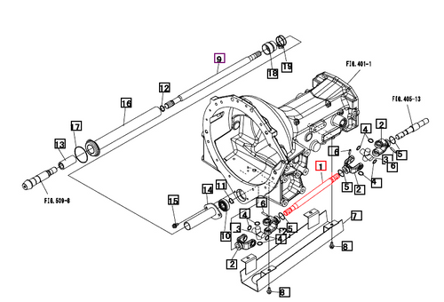 Mahindra 4WD front drive shaft A 19482901AG0 for 1533, 1538, 1635 and 1640 compact tractors