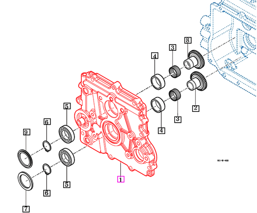 Mahindra Input Metal 11102310014M for eMax L22 and eMax L25 HST tractors, shown as transmission and rear axle input gear component from Bill’s Tractor Parts.