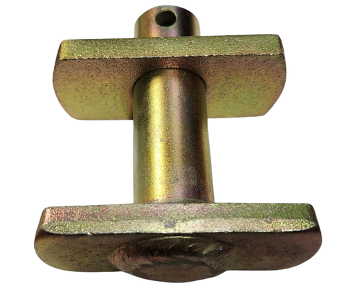 Mahindra 3-point lift link pin assembly 000050615D02 for 00 Series 4500, 5500, 6000, and 6500 4WD tractors, shown as heavy link pin used in three point linkage jug and collar hydraulic assemblies from Bill’s Tractor Parts.