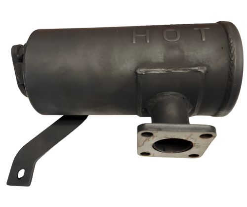 Mahindra eMax L22/L25 exhaust silencer EA00000405F / EA00000405C, a vertical muffler/silencer assembly used on eMax L22 HST, eMax L22 Gear and eMax L25 HST tractors to carry and quiet engine exhaust.
