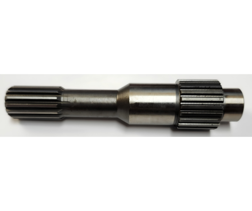 Mahindra 4WD shaft 19451453000, a splined front drive shaft that connects the transmission to the front axle on 3016/3616 gear and 1526/1626 gear 4WD tractors.