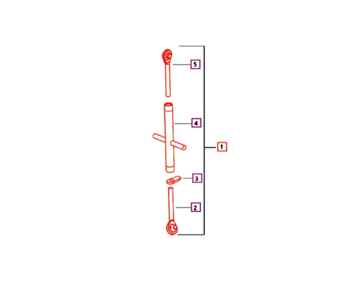 Mahindra adjustable top link assembly E007606127D91 for three‑point hitch center link on 35, 3500, 3600 and 5100 Series tractors including 3535, 3540, 3550, 3640, 3650, 4035, 4535, 5035, 5145 and 5155 models – Bill's Tractor Parts