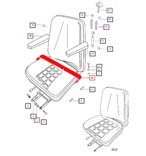 Mahindra retractable seat belt 008001163B1 for sliding‑seat operator platforms on 25 and 05 Series tractors including 3325, 3525, 3825, 4025, 4525, 5525, 6025, 4505, C4005, 5005 and 475/485/575 DI – Bill's Tractor Parts