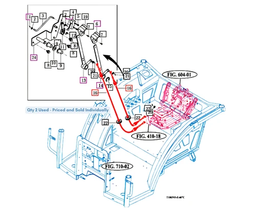 Mahindra position/draft control cable assembly 19157092401 for “Position & Draft Lever” group on mForce 100S, 105S and 105XL‑S cab tractors – OEM 3‑point hitch lever cable from Bill’s Tractor & Equipment