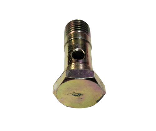Mahindra M14 banjo bolt 007202225D1 for power steering pipes, piping sub‑assemblies, scavenging pump/lubrication circuits and hydraulic pipe fittings across 20, 30, 5500, 6000, 7000, 8000, mPower 75 and mPower 85 series tractors – OEM banjo fitting bolt from Bill’s Tractor & Equipment