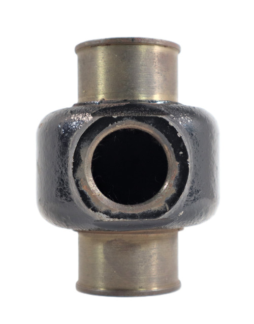 Mahindra block heater housing 006001633B1 is the cast adapter for installing a block heater into the engine coolant passage on these Mahindra tractors; the actual block heater element and electrical plug are not included and must be purchased separately as part of a block heater kit.