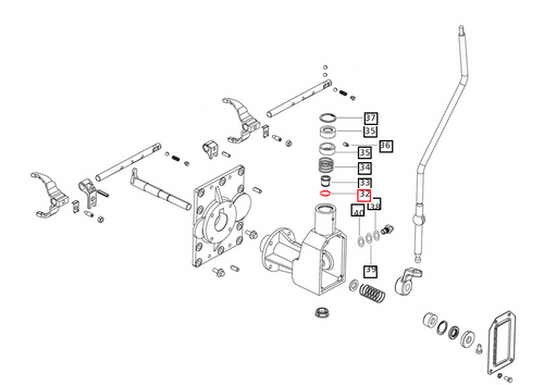 Mahindra External Circlip 24 Mm 000704589R1 For Hydraulic Control Levers Front Axle Support And Transmission Range Speed Shifter Shafts On Multiple Mahindra Utility Tractor Models.